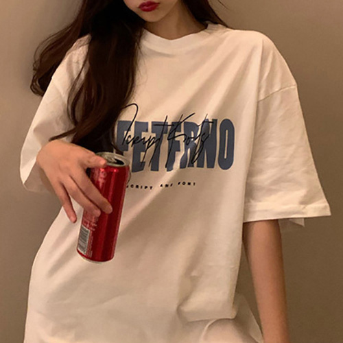 FD-0422  영문레터링 오버핏 반팔 티셔츠 